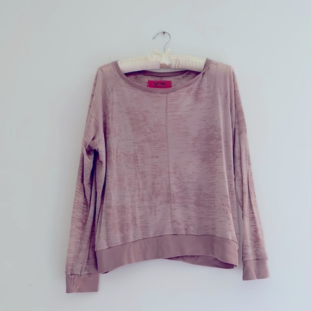 Cute rose color Nation burnout sweater S
